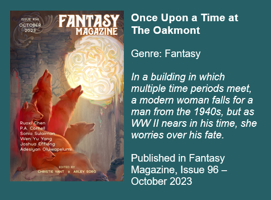 Once Upon a Time at The Oakmont by P.A. Cornell
Genre: Fantasy
Click to read or listen to in Fantasy Magazine